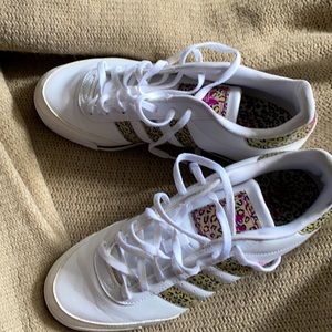 White purple and leopard Sneakers